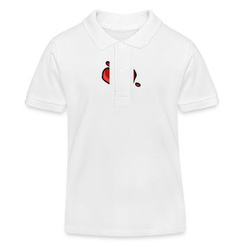 Tache de Ketchup Humour trompe l'oeil - Polo enfant bio Stanley/Stella - blanc - Devant