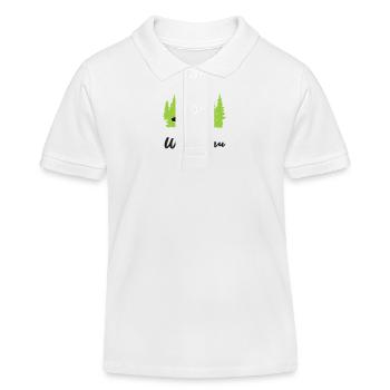 "Wilde Sau: Ursprüngliche Wildheit" - Kinder Organic Poloshirt Mini Sprinter von Stanley/Stella - Weiß - Vorne