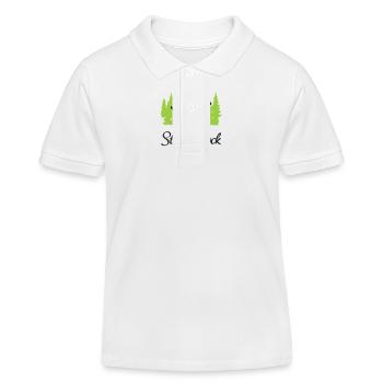 "Sturer Bock: Stolze Standhaftigkeit" - Kinder Organic Poloshirt Mini Sprinter von Stanley/Stella - Weiß - Vorne