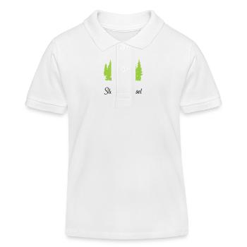 "Störrischer Esel: Charmante Sturheit" - Kinder Organic Poloshirt Mini Sprinter von Stanley/Stella - Weiß - Vorne