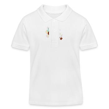 Bee Nice - Kinder Organic Poloshirt Mini Sprinter von Stanley/Stella - Weiß - Vorne