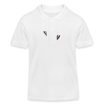 Kathie relaxing on a skateboard - Kids Organic Polo Shirt by Stanley/Stella - white - Front