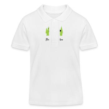 "Fleißiges Bienchen: Immer emsig unterwegs" - Kinder Organic Poloshirt Mini Sprinter von Stanley/Stella - Weiß - Vorne