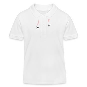 7th Birthday Seven Seven - Kids Organic Polo Shirt by Stanley/Stella - white - Front