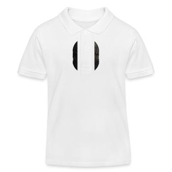 Maya Schwarz-Gold-Monogramm - Kinder Organic Poloshirt Mini Sprinter von Stanley/Stella - Weiß - Vorne