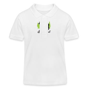 Ackergaul: Symbol für Hartarbeit und Ausdauer - Kinder Organic Poloshirt Mini Sprinter von Stanley/Stella - Weiß - Vorne