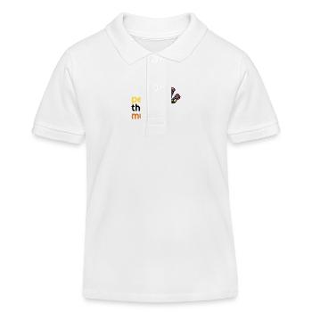 Peel the Groove: Kawaii Banana Guitarist - Kids Organic Polo Shirt by Stanley/Stella - white - Front