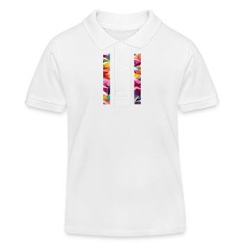 Rainbow Waddle - pingouin en origami - Polo enfant bio Stanley/Stella - blanc - Devant
