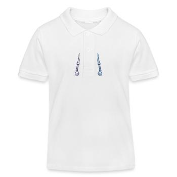 Skelett Halloween - Kinder Organic Poloshirt Mini Sprinter von Stanley/Stella - Weiß - Vorne