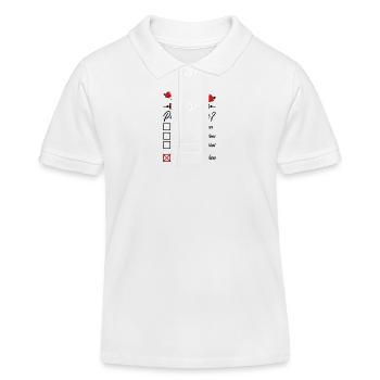 Mama Willst Du Papa Heiraten Heiratsantrag Kind - Kinder Organic Poloshirt Mini Sprinter von Stanley/Stella - Weiß - Vorne