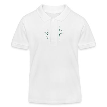 Hirsch - Wald Natur Tierschutz - Kinder Organic Poloshirt Mini Sprinter von Stanley/Stella - Weiß - Vorne