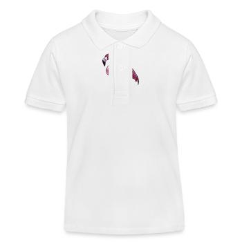 Flamingo Bunt - Kinder Organic Poloshirt Mini Sprinter von Stanley/Stella - Weiß - Vorne