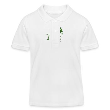 Hirsch - Wald Natur Tierschutz - Kinder Organic Poloshirt Mini Sprinter von Stanley/Stella - Weiß - Vorne