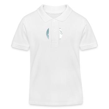 Eisbär mit Jungem - Kinder Organic Poloshirt Mini Sprinter von Stanley/Stella - Weiß - Vorne