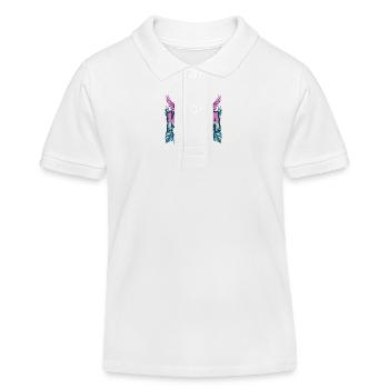 Kreta 2025 Urlaub - Kinder Organic Poloshirt Mini Sprinter von Stanley/Stella - Weiß - Vorne