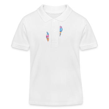 Blue Ice - Kids Organic Polo Shirt by Stanley/Stella - white - Front