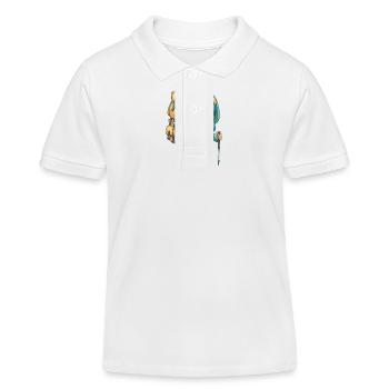 Wandern, nicht nur für Kinder - Kinder Organic Poloshirt Mini Sprinter von Stanley/Stella - Weiß - Vorne