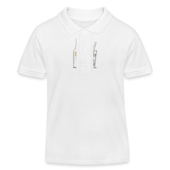 Goldene Glückliche Stunde - Kinder Organic Poloshirt Mini Sprinter von Stanley/Stella - Weiß - Vorne