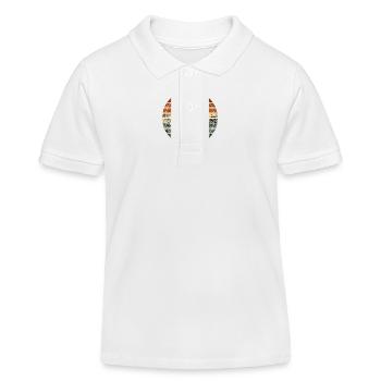 Retro Peach - Vintage Gift Idea - Kids Organic Polo Shirt by Stanley/Stella - white - Front