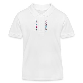 Joie de carnaval avec des confettis - Polo enfant bio Stanley/Stella - blanc - Devant
