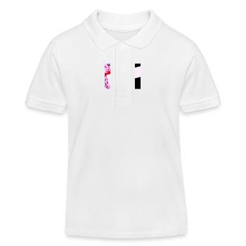 Fond abstrait rose - Polo enfant bio Stanley/Stella - blanc - Devant
