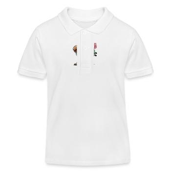 KUNG FU EULE - Kinder Organic Poloshirt Mini Sprinter von Stanley/Stella - Weiß - Vorne