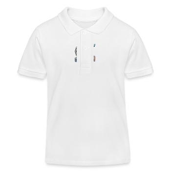 Cute Kawaii Little Explorer - Kids Organic Polo Shirt by Stanley/Stella - white - Front