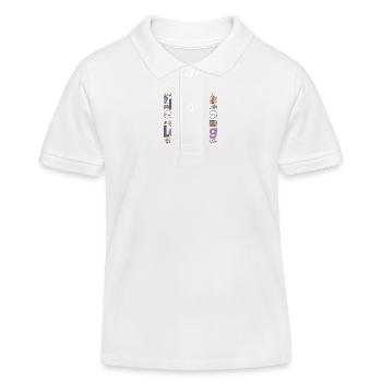 Never Stop Learning Schule Schüler Spruch - Kinder Organic Poloshirt Mini Sprinter von Stanley/Stella - Weiß - Vorne