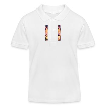 Gato Loco Katze Sonnenuntergang Cat Sunset Palms - Kinder Organic Poloshirt Mini Sprinter von Stanley/Stella - Weiß - Vorne