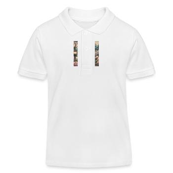Japon Vintage Azalée Lanternes - Polo enfant bio Stanley/Stella - blanc - Devant