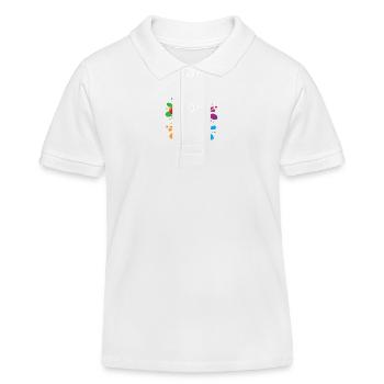 Jungle Junior: Verspieltes Affenabenteuer - Kinder Organic Poloshirt Mini Sprinter von Stanley/Stella - Weiß - Vorne