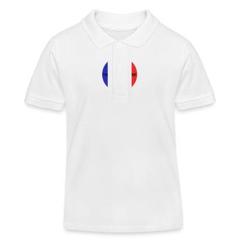 j'aime les français - Polo enfant bio Stanley/Stella - blanc - Devant