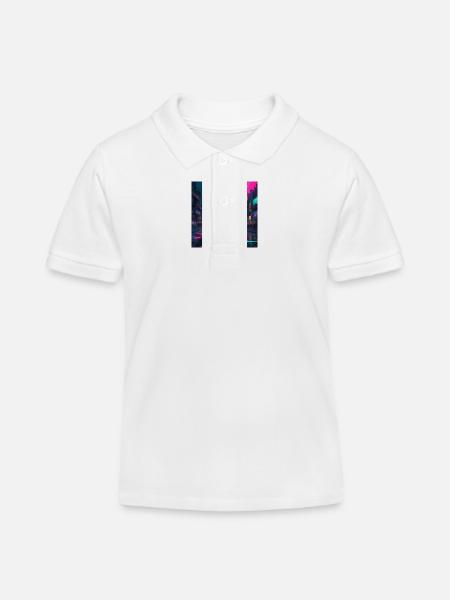 Ours Néon - Polo enfant bio Stanley/Stella - blanc