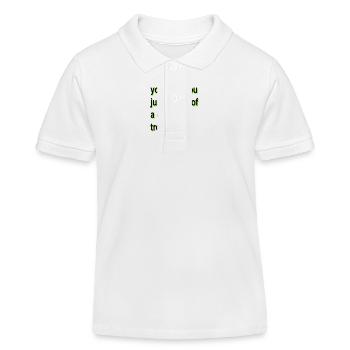 Du denkst, du bist gerade von einer Kokospalme gefallen - Kinder Organic Poloshirt Mini Sprinter von Stanley/Stella - Weiß - Vorne