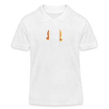 Lustige Brezel Cartoon - Kinder Organic Poloshirt Mini Sprinter von Stanley/Stella - Weiß - Vorne