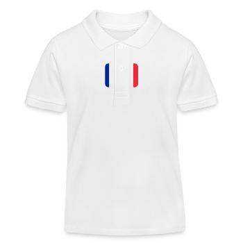 FRANCE flag and emblem of France. Endure - Kids Organic Polo Shirt by Stanley/Stella - white - Front