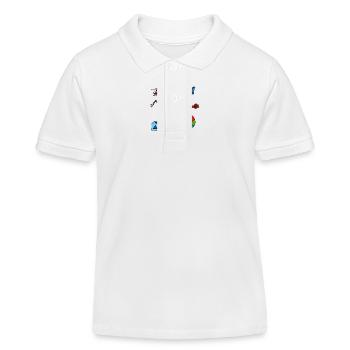 Spielzeuge Kinder spielen Comicstyle - Kinder Organic Poloshirt Mini Sprinter von Stanley/Stella - Weiß - Vorne