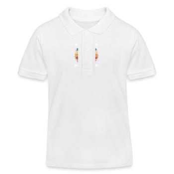 Lustiges Tabby Cat Pfotenartiges Vorbild - Kinder Organic Poloshirt Mini Sprinter von Stanley/Stella - Weiß - Vorne