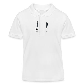 Cute dog with sunglasses - Kids Organic Polo Shirt by Stanley/Stella - white - Front