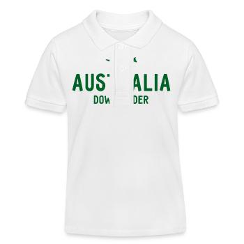 Australia - Down Under - Australien - Känguru - Kinder Organic Poloshirt Mini Sprinter von Stanley/Stella - Weiß - Vorne