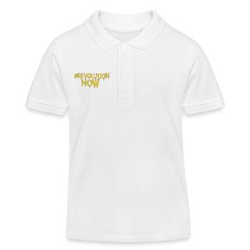 Revolution now, Demo Kleidung für Bauerndemo - Kinder Organic Poloshirt Mini Sprinter von Stanley/Stella - Weiß - Vorne