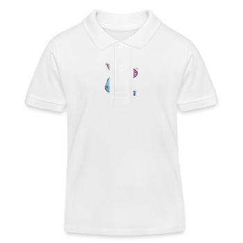 Nilpferd Schmetterling - Kinder Organic Poloshirt Mini Sprinter von Stanley/Stella - Weiß - Vorne