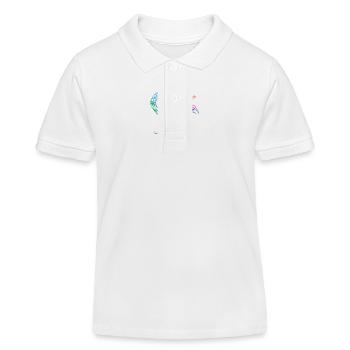 Bunte Eidechse - Kinder Organic Poloshirt Mini Sprinter von Stanley/Stella - Weiß - Vorne