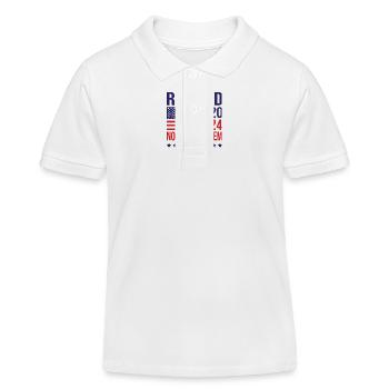 Retraité 2024 Retraite USA Drapeau américain rétro - Polo enfant bio Stanley/Stella - blanc - Devant