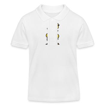 Nain avec capuchon jaune - Polo enfant bio Stanley/Stella - blanc - Devant