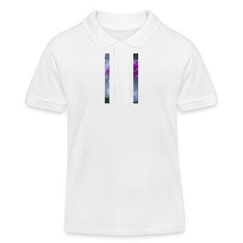 Lebendige Blüte vor rustikaler Wand - Kinder Organic Poloshirt Mini Sprinter von Stanley/Stella - Weiß - Vorne