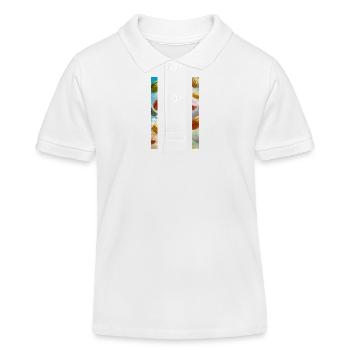 Bunte Macarons am Himmel - Kinder Organic Poloshirt Mini Sprinter von Stanley/Stella - Weiß - Vorne