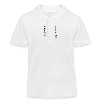 Bébé Licorne avec crinière arc-en-ciel - Polo enfant bio Stanley/Stella - blanc - Devant