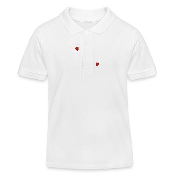 Partenaire Design « Roi de Cœur » - Polo enfant bio Stanley/Stella - blanc - Devant