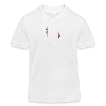 Wasserschwein mit großen Augen - Kinder Organic Poloshirt Mini Sprinter von Stanley/Stella - Weiß - Vorne